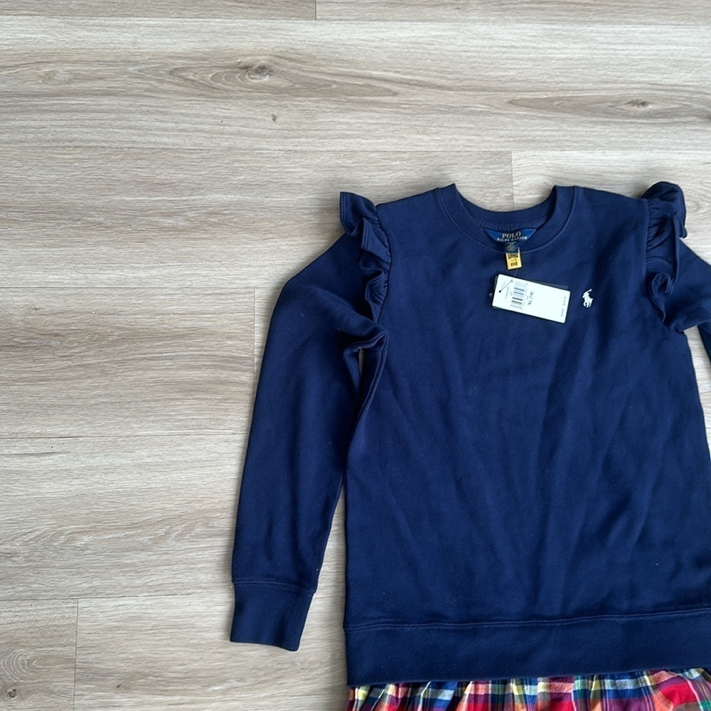 Polo Madras-Skirt Fleece Dress kids 16 - Picture 8 of 9